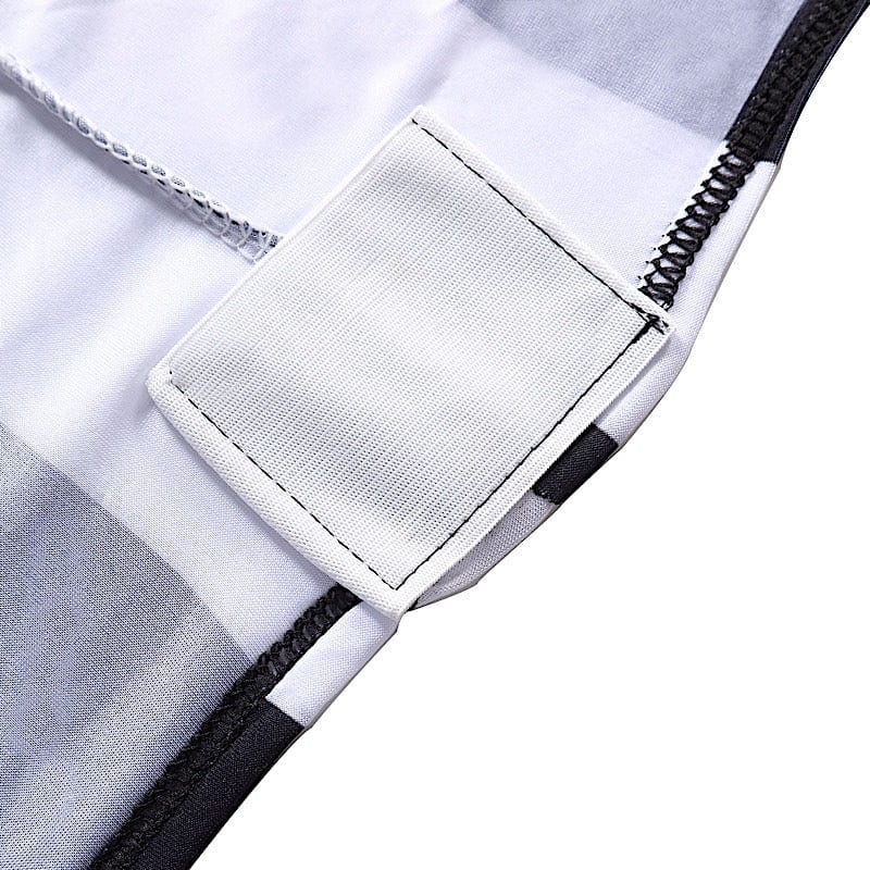 Premium Black and White Striped Spandex Folding Chair Cover - Stretchable, Washable, and Wrinkle-Resistant - Perfect for Weddings, Parties, and Home Decor