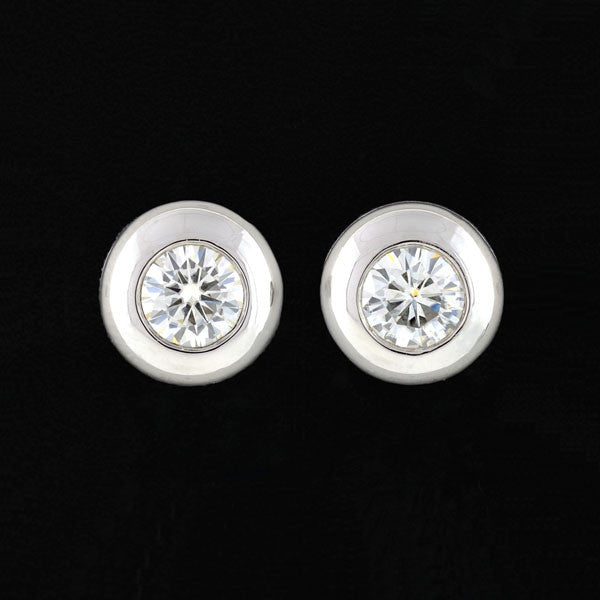 1.50ctw Platinum Round Brilliant Cut Diamond Stud Earrings for Women - Perfect for Weddings, Anniversaries & Special Occasions