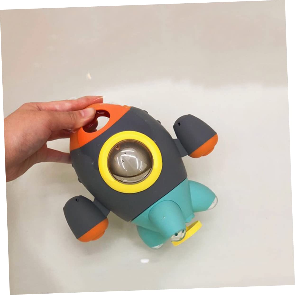 LALADEFIEE Rocket Fountain Toy - 1pc Grey ABS Water Play Toy for Kids, Bath, Beach & Shower Fun | Outdoor & Indoor Water Games for Children