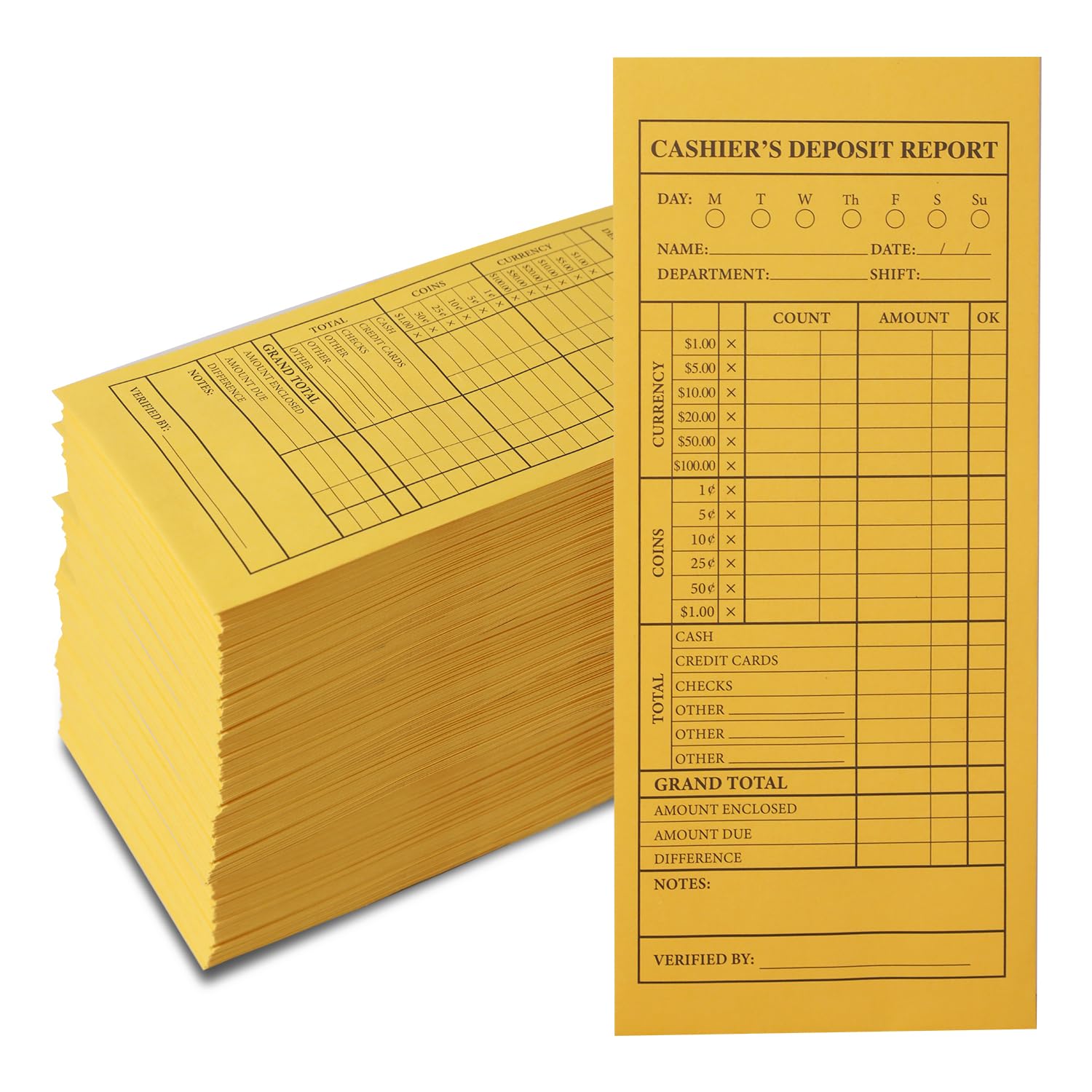 500 Pcs Brown Kraft Money Envelopes with Gummed Flaps - Cash Envelopes for Small Business, Retail & Restaurant Use - Perfect for Cash Handling, Tips & Register Deposits