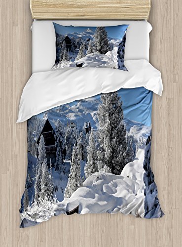 White Sky Blue Brown