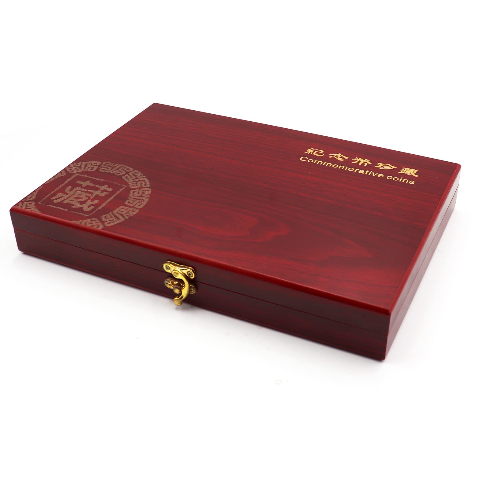 100-Piece 30mm Wooden Coin Capsule Holder Case - Lockable Coin Collection & Display Storage Box for 25mm/27mm/30mm Commemorative Coins - Perfect for Collectors, Numismatists & Coin Enthusiasts (Home Display, Safe Storage, Gift Packaging)