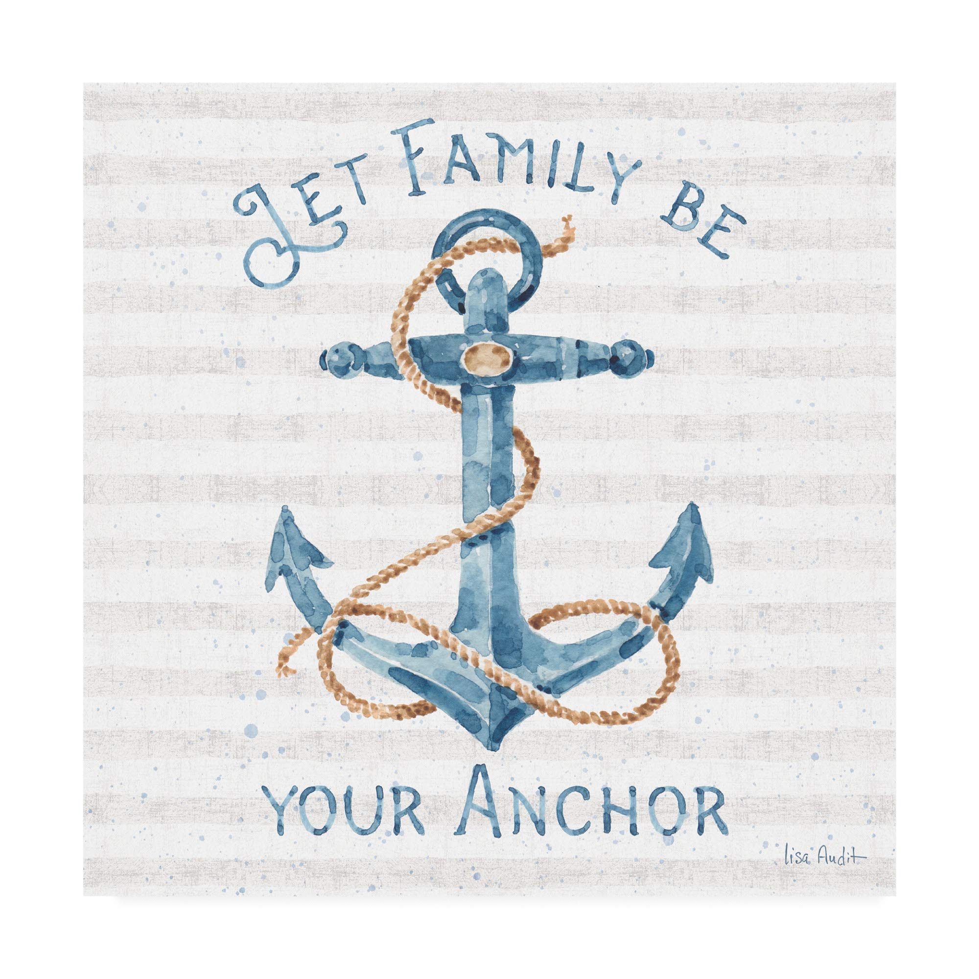 Trademark Fine Art Nautical Life IV by Lisa Audit - 18x18 Canvas Wall Art - Coastal Decor for Living Room, Bedroom & Office