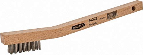 Osborn 9-Pack Stainless Steel Scratch Brushes - 3 Rows x 7 Columns, 1-7/16