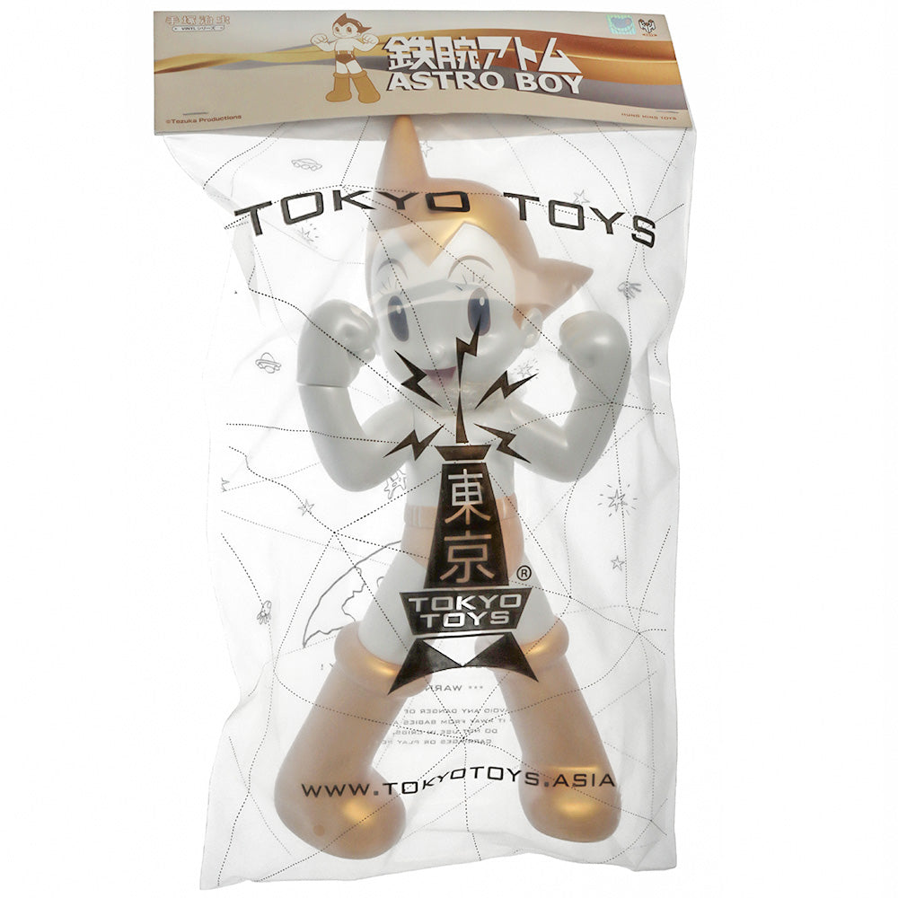 Astro Boy Power Gold and White Action Figure - 13.2 Inch (33.5cm) Collectible Robot Toy for Anime Fans, Perfect for Display & Gift Giving