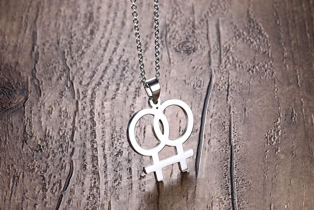Lesbian Pride Necklace for Women - LGBTQ+ Jewelry Gift for Girlfriend, Wife & Friends - Perfect for Weddings, Birthdays & Christmas - Elegant & Meaningful Accessory for Everyday Wear & Special Occasions