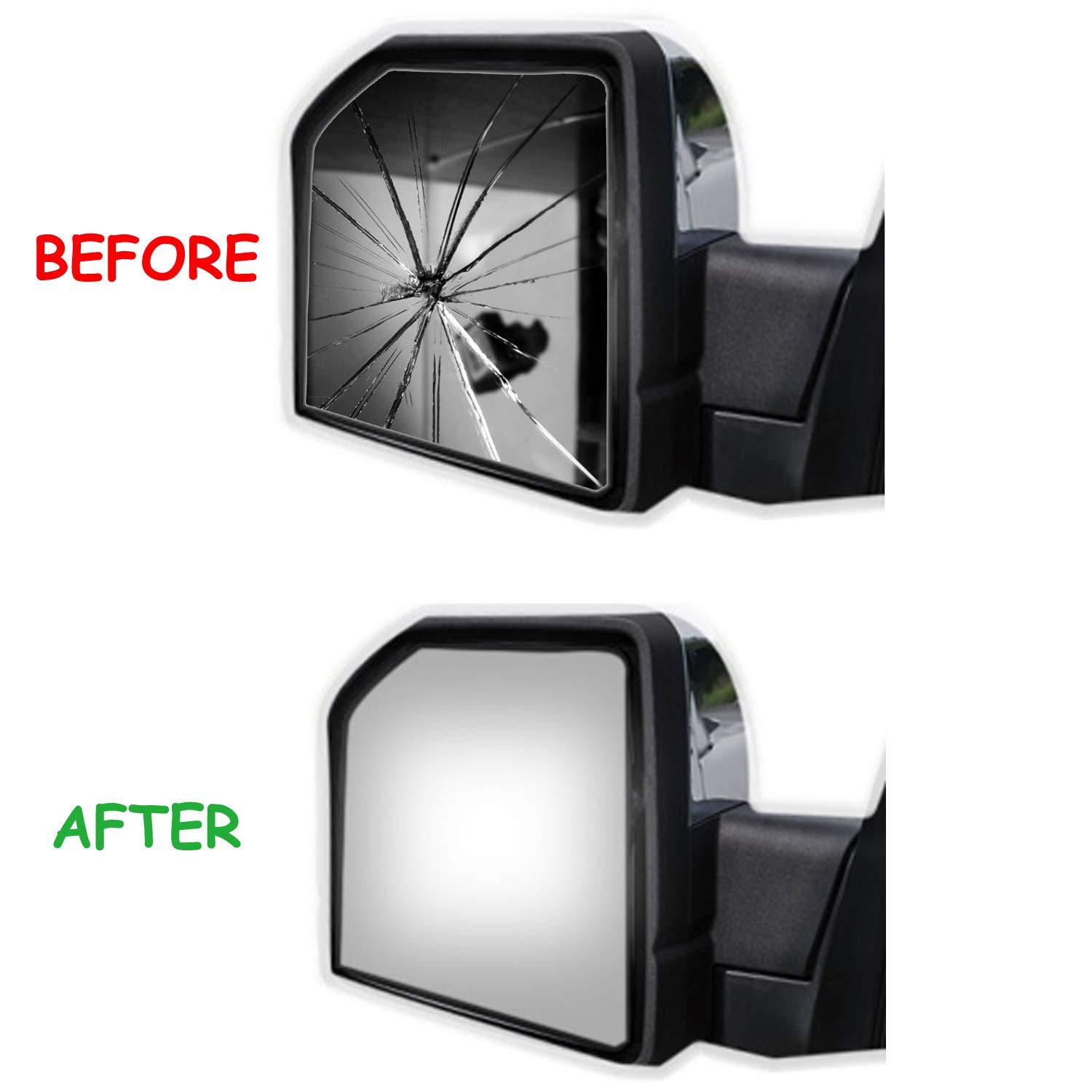 1997-2006 Honda CR-V Driver Side Left Flat Mirror Glass Replacement - OEM Fit for Honda CR-V SUV - Perfect for Parking & Lane Changing Safety
