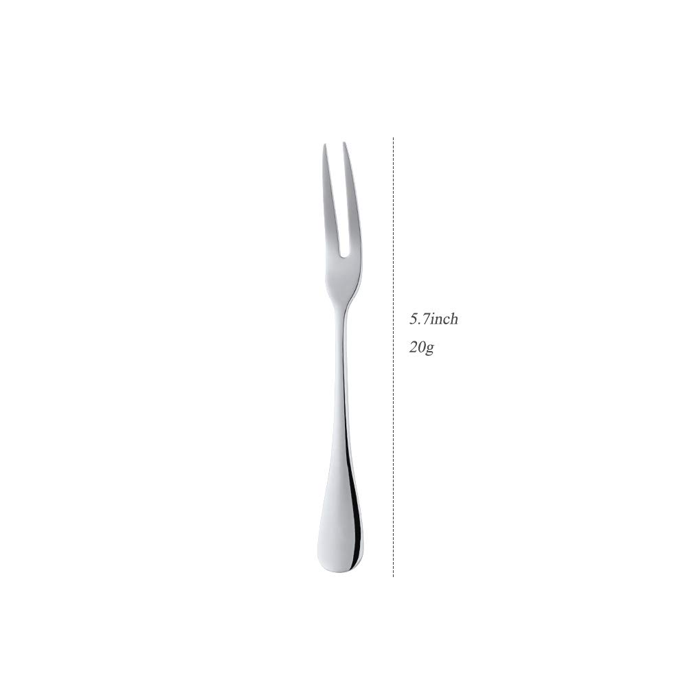 12PCS 5.7 Inch Stainless Steel Mini Forks - Elegant Silver Dessert Forks for Cake, Fruit Salad, Mooncake & Party Snacks | Perfect for Weddings, Picnics & Tea Parties