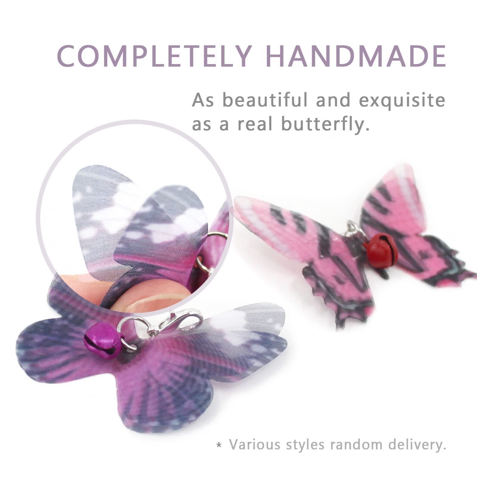 SONGWAY 10-Piece Cat Butterfly Toy Replacement - Mini Wand Attachments, Insect Worm Cat Toys Accessories for Interactive Play | Perfect for Indoor Cats, Kitten Enrichment & Exercise
