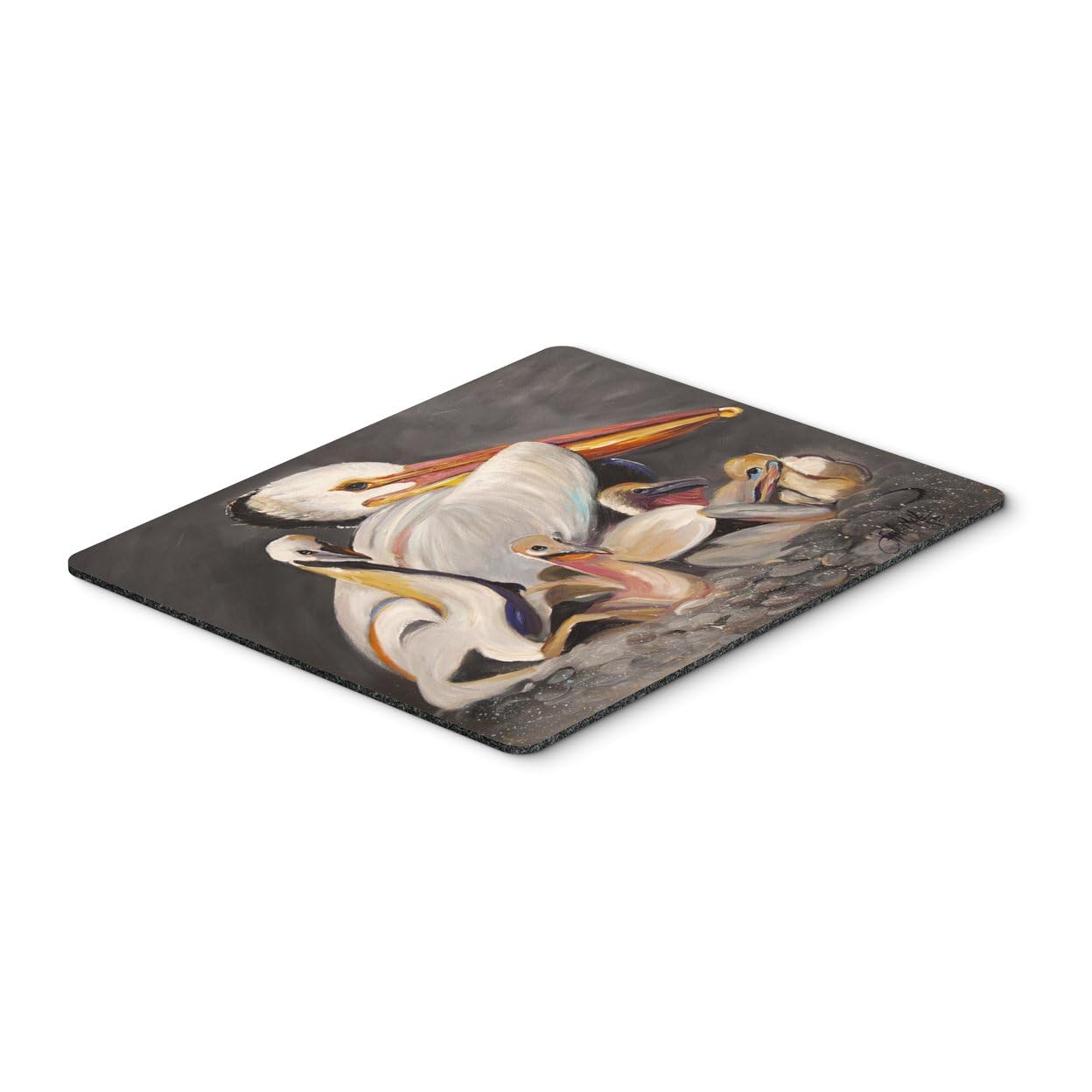 White Pelicans Mouse Pad & Trivet - Washable Large Desk Mat for Home Office, Gaming, Computers & Laptop | Heat-Resistant Hot Pad for Kitchen Use | Caroline's Treasures JMK1026MP