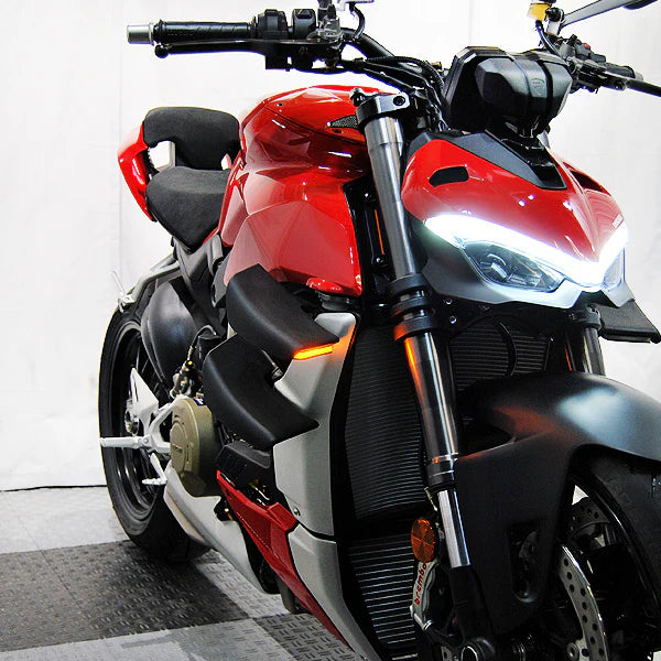 Ducati Streetfighter V4 & V2 Front Turn Signals LED Indicators - Compatible with 2020-Present Models - Perfect for Motorcycle Customization & Safety Upgrades
