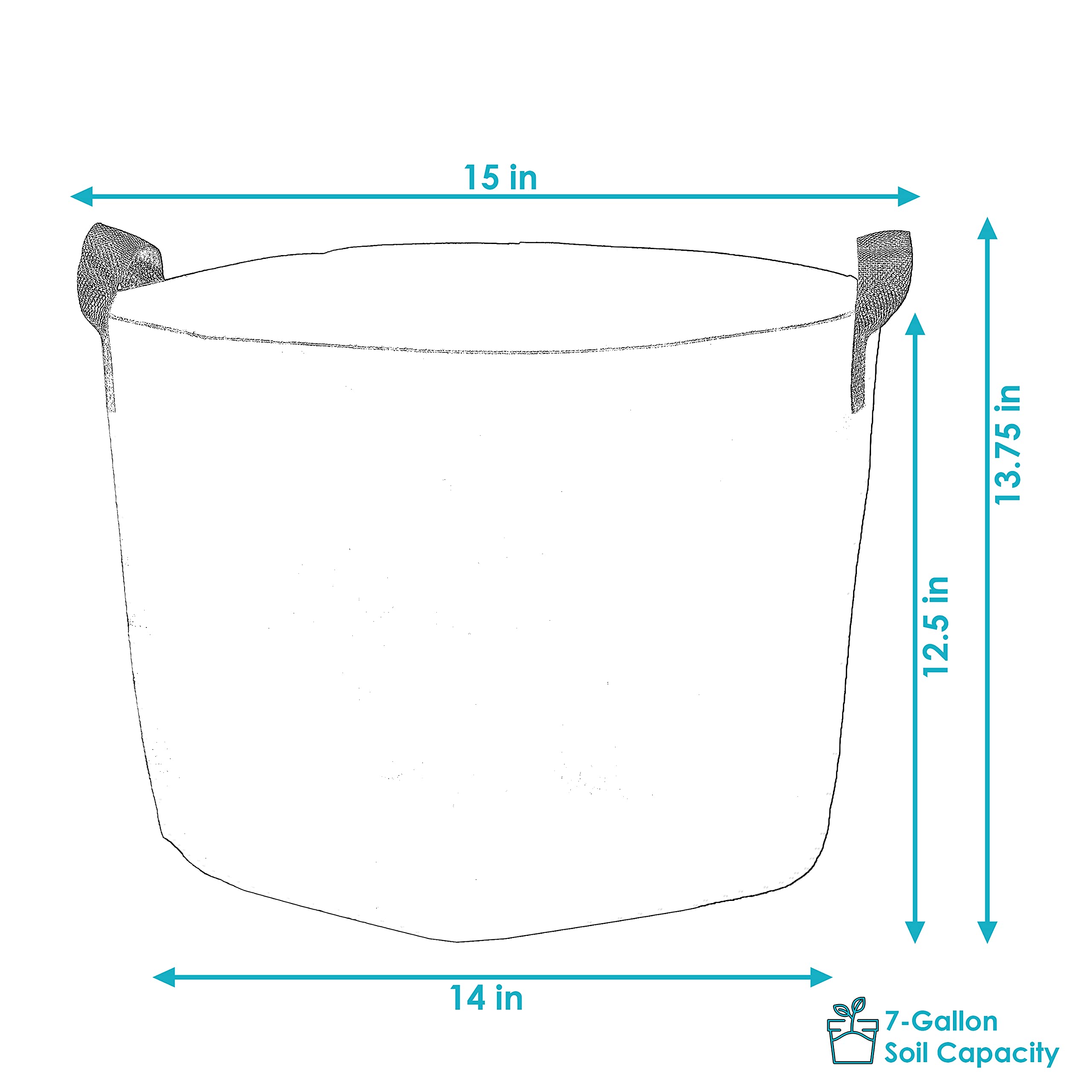 10-Gallon Garden Grow Bags for Vegetables & Plants - Heavy Duty 300 GSM Non-Woven Polypropylene Fabric with Handles - Perfect for Indoor/Outdoor Gardening, Urban Farming & Container Planting