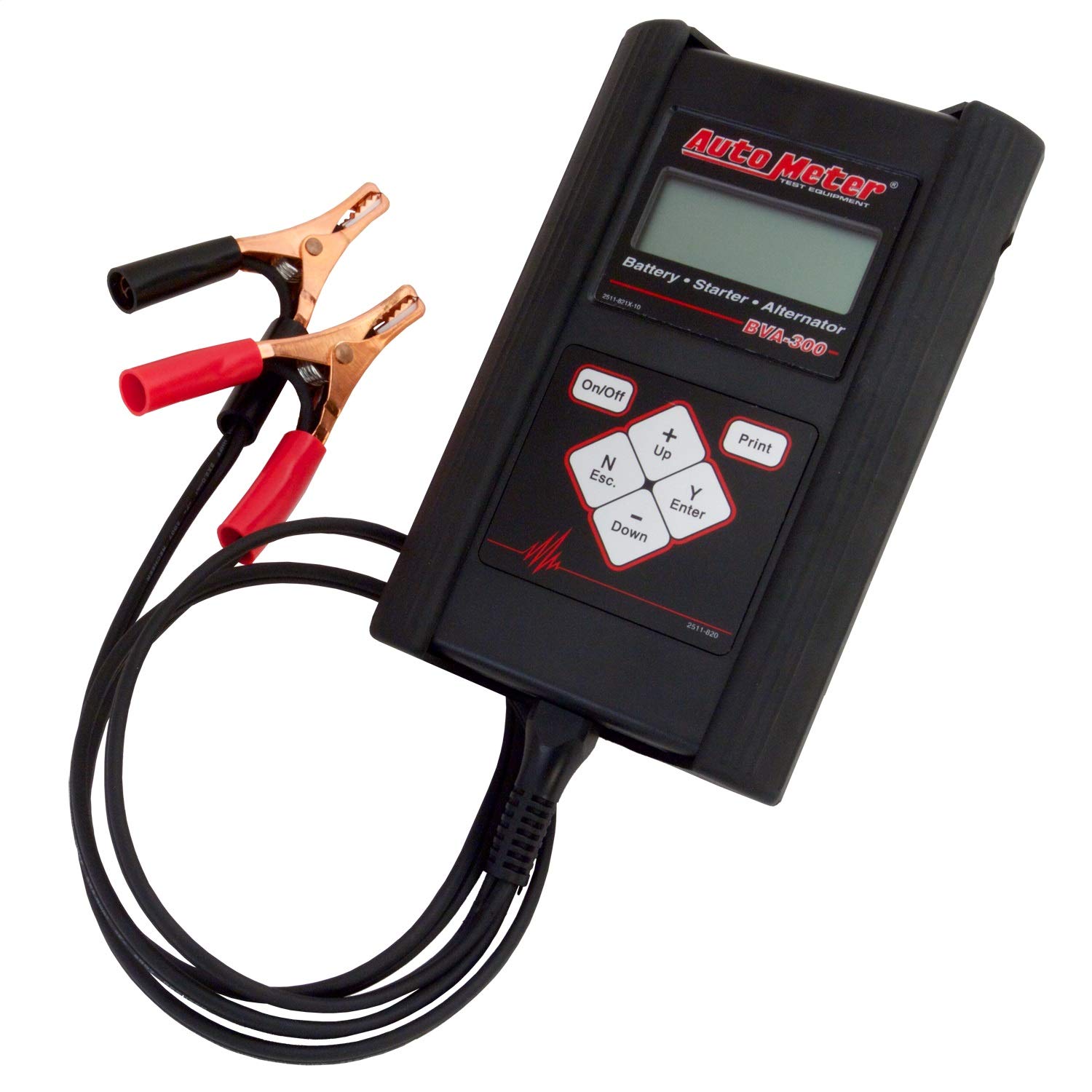 Auto Meter BVA-300 40 Amp Handheld Battery Tester - Digital Microprocessor Voltage Analyzer for Car, Truck & Motorcycle Electrical Systems - Perfect for DIY Auto Repair & Maintenance