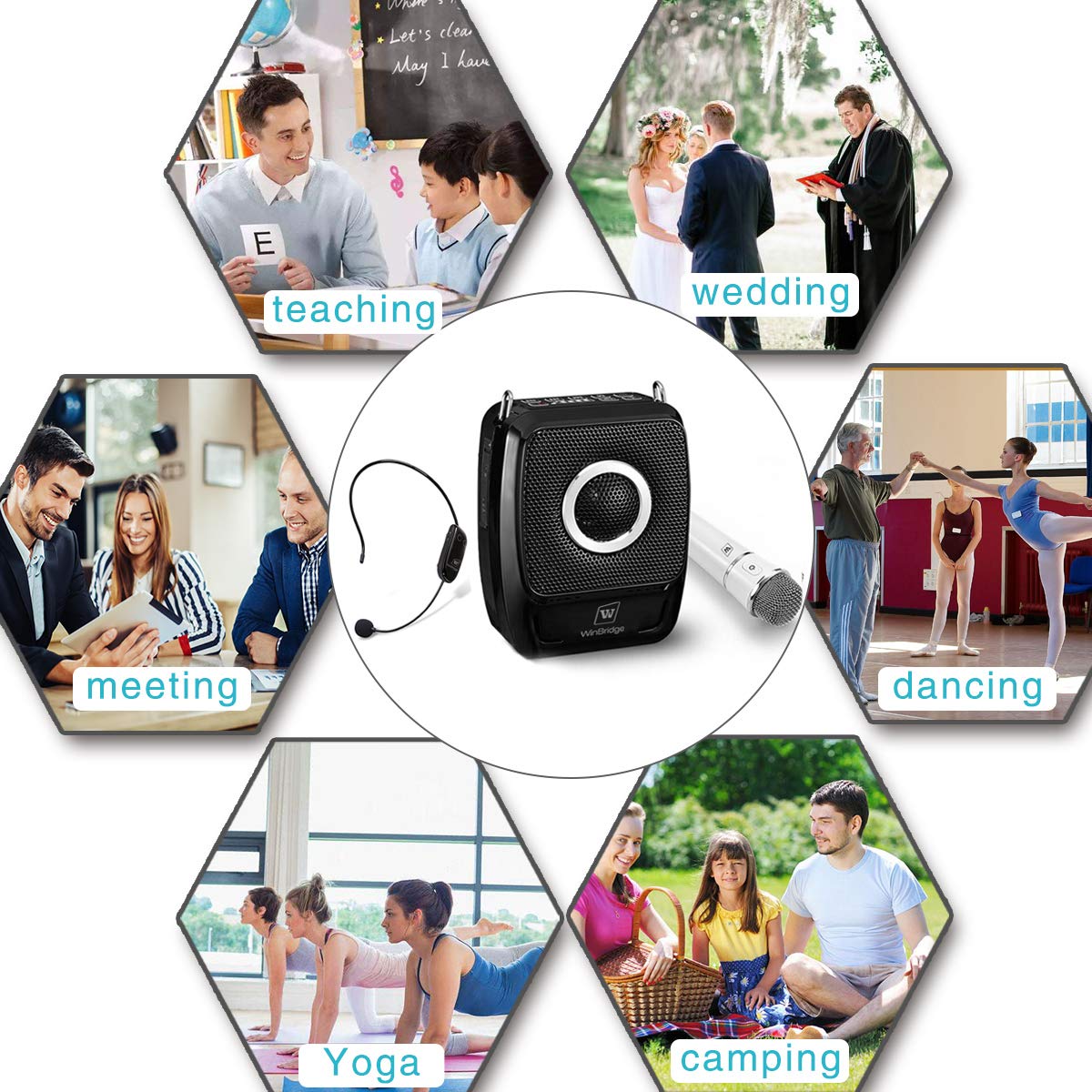 WinBridge S92 Pro Wireless Voice Amplifier with Carry Case - Portable PA System for Teachers, Tour Guides & Public Speaking - Save Now!