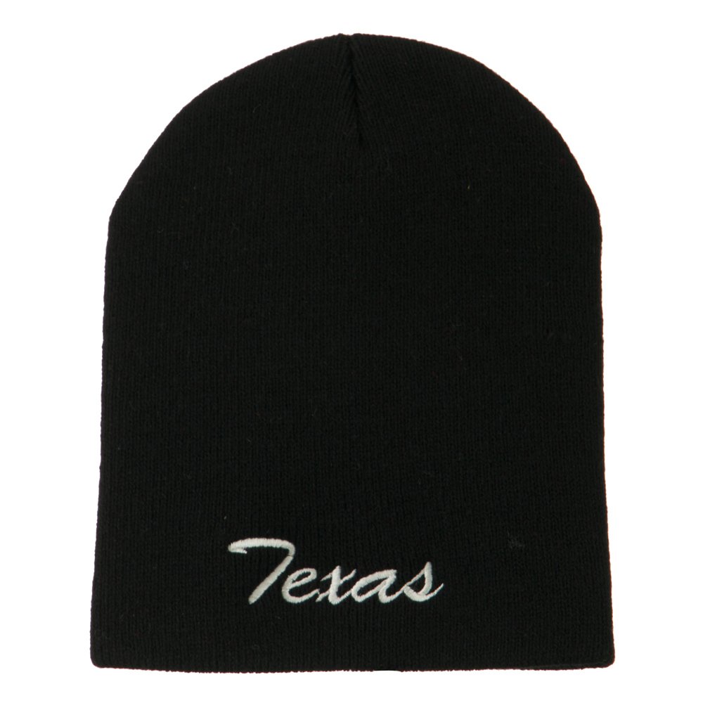 Texas Embroidered Short Beanie for Men & Women - Premium Cotton Winter Hat with State Design - Perfect for Outdoor Activities, Sports & Casual Wear - e4Hats.com
