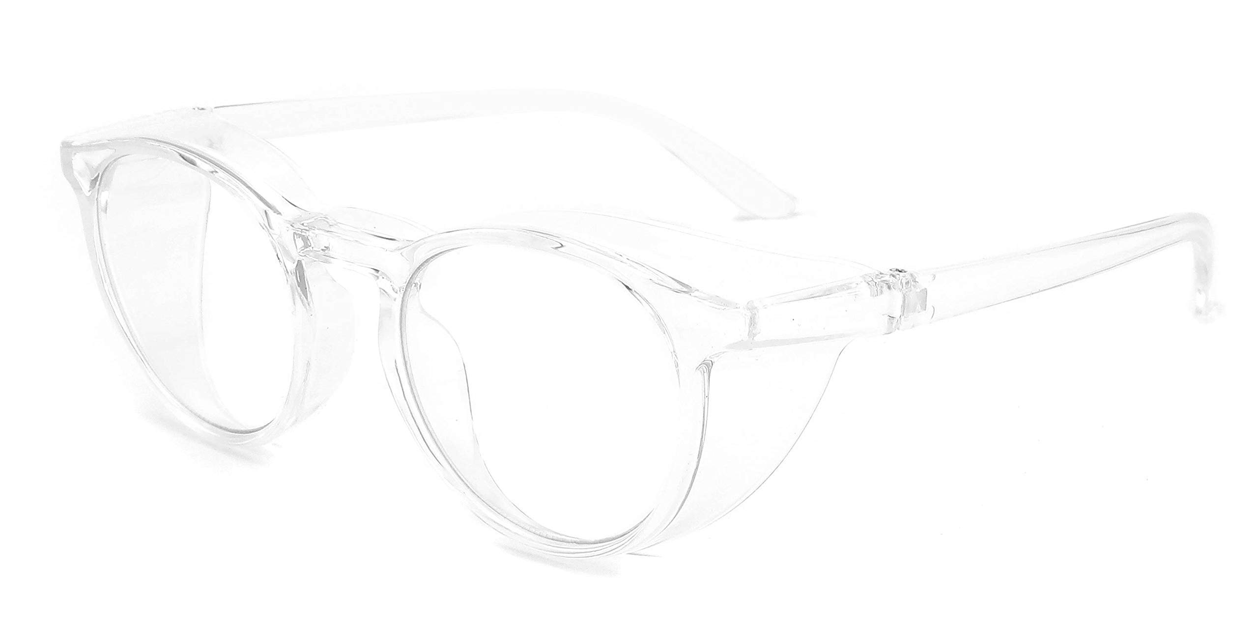 Alsenor Safety Glasses Anti-Fog - Protective Eyewear with Blue Light Blocking, Dust & UV Protection for Men & Women (Round, Clear) - Ideal for Construction, Lab Work & Computer Use