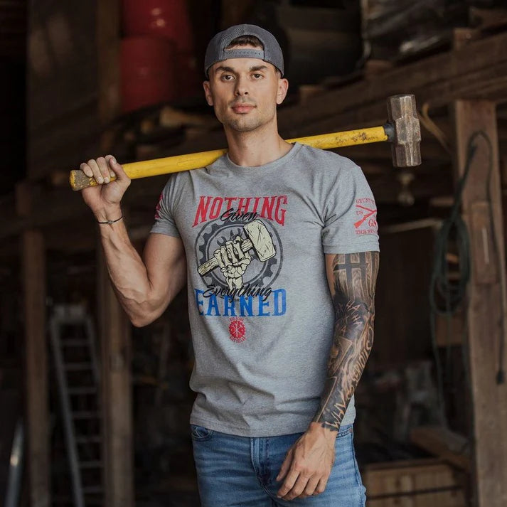 Nothing Given T-Shirt - Dark Heather Grey | Comfortable & Stylish Men's Graphic Tee for Casual Wear & Street Fashion