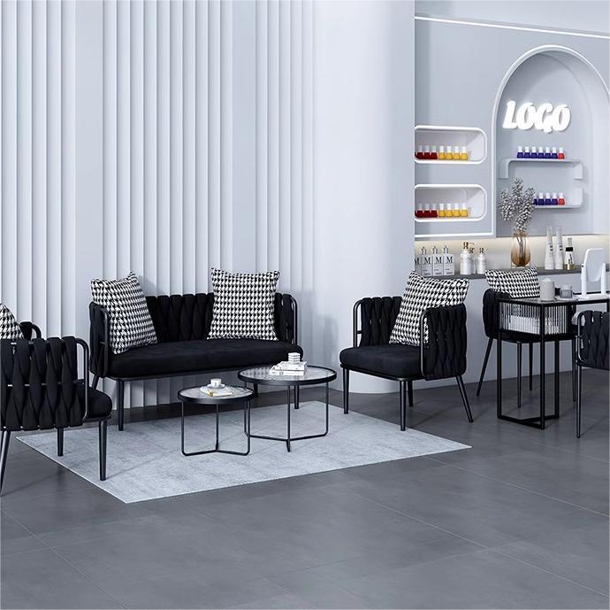 Italian Style Double Seater Manicure Sofa - Elegant Salon Furniture for Nail Spa & Pedicure Services | Perfect for Nail Salons, Beauty Parlors & Home Use