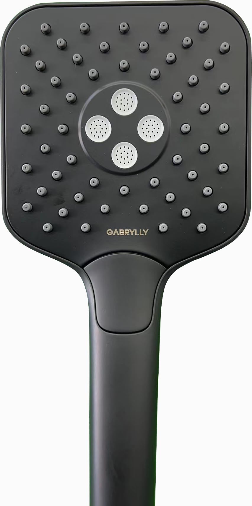 Gabrylly 3-Setting High Pressure Handheld Shower Head with Hose - Matte Black Bathroom Shower Accessory for Relaxing Spa Experience at Home