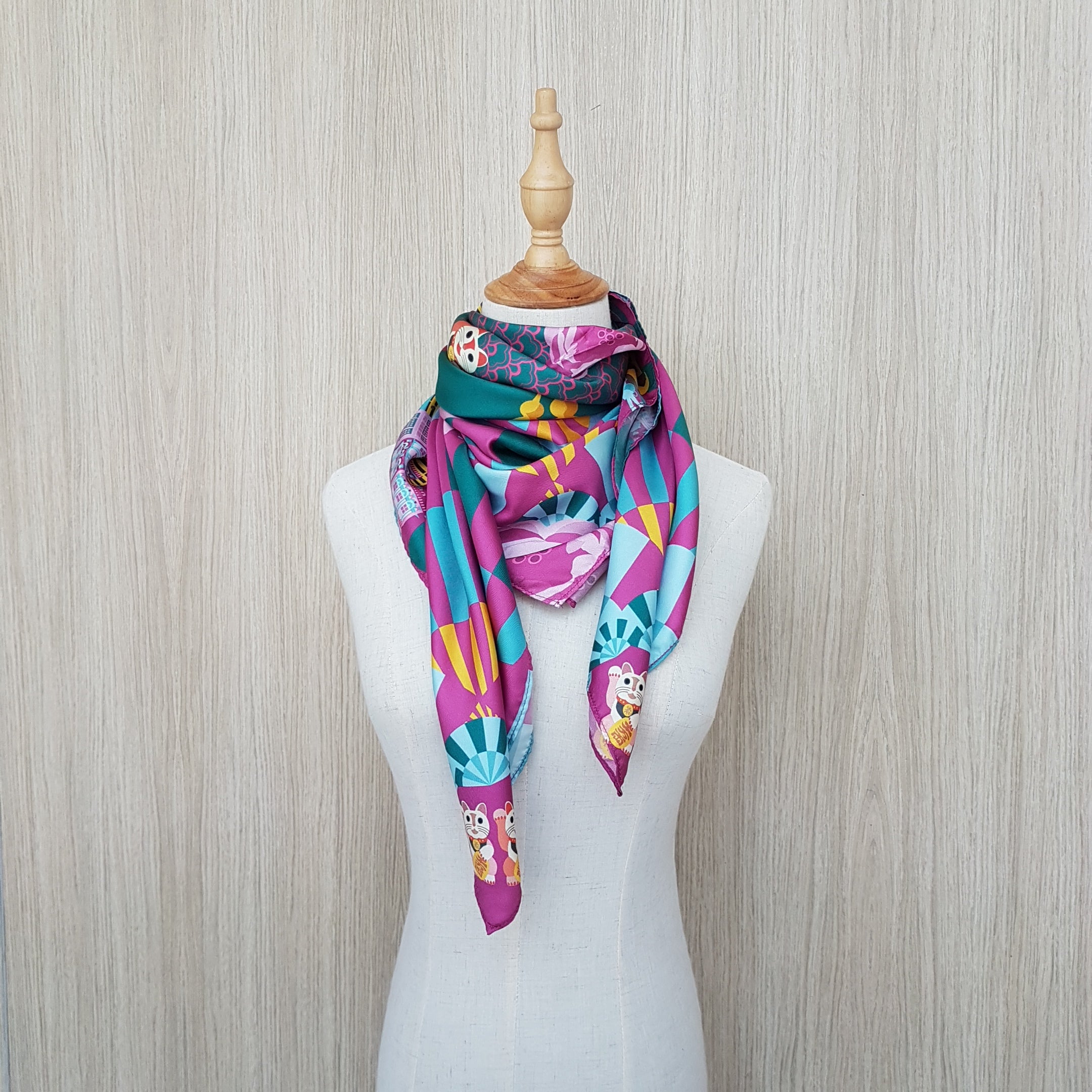 Stylish Chinatown Silk Scarf - Elegant Fashion Accessory for Women | Perfect for Travel, Parties & Special Occasions
