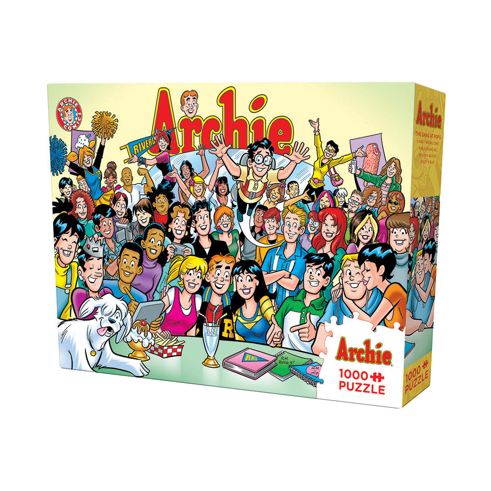 Archie Comics The Gang at Pop's 1000 Piece Jigsaw Puzzle - Fun Family Game Night & Collectible Art for Comic Fans
