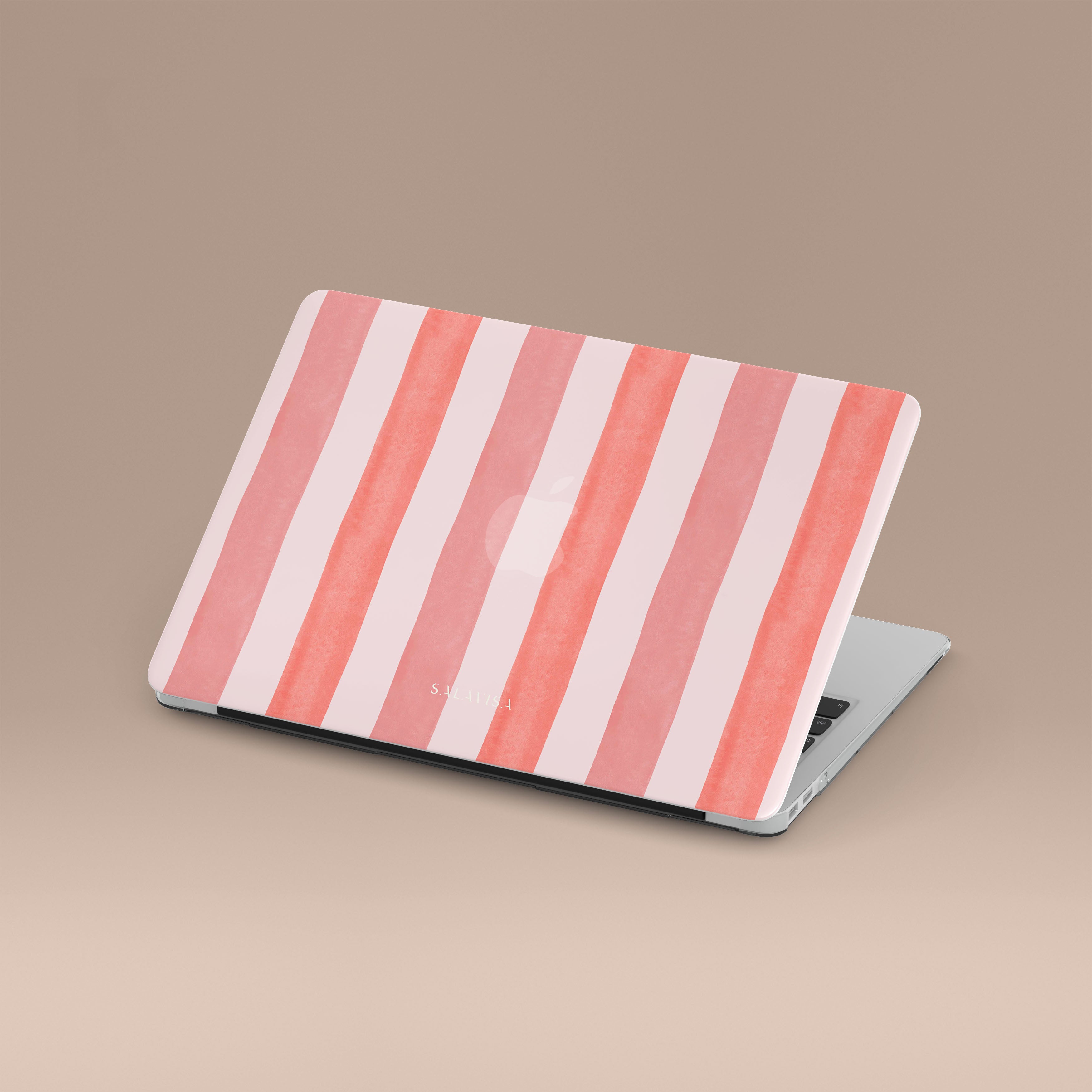 Premium Coral Stripe MacBook Case - Slim Protective Hard Shell Cover for MacBook Air 13