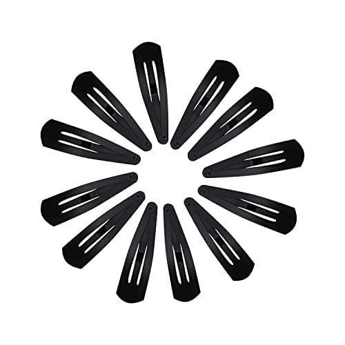 Premium Metal Triangular Tic Tac Hair Pins/Clips - 24pcs Big Size Hair Accessories for Women, Girls & Baby (Black) | Secure Hairstyles for School, Work & Special Occasions