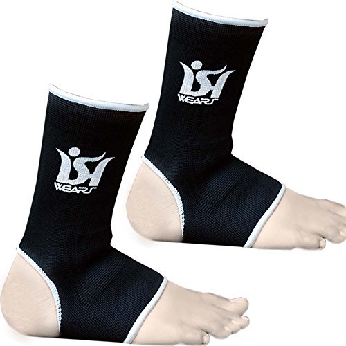 Ankle Support Brace for MMA, Boxing & Muay Thai - Kick Pads & Gym Ankle Guards (Pair, Red, Junior) - Ideal for Training, Sparring & Martial Arts Protection
