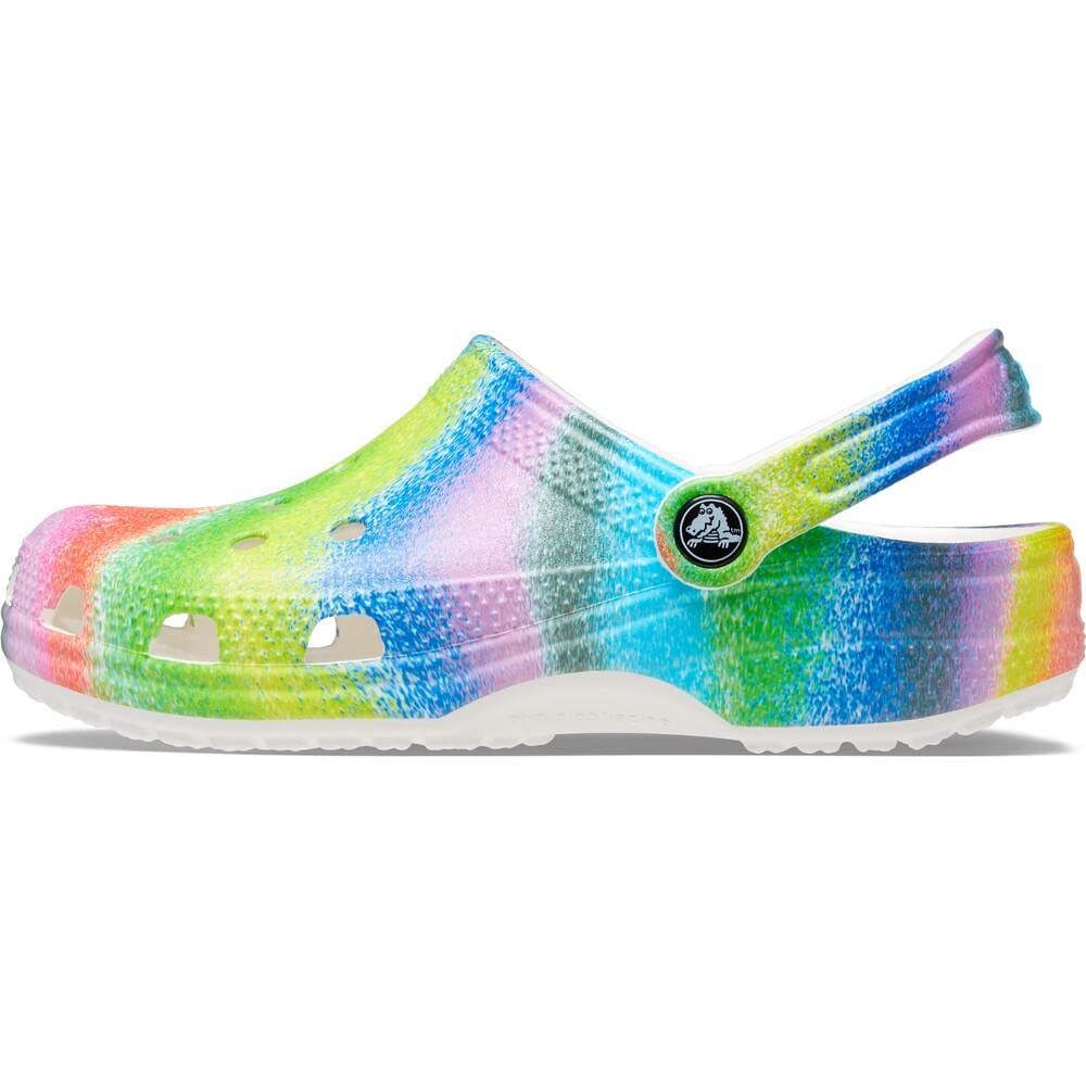 Crocs Classic Solar Rainbow Clogs | Comfortable & Lightweight Unisex Slip-On Shoes for Men & Women | Perfect for Beach, Pool, Garden & Casual Wear