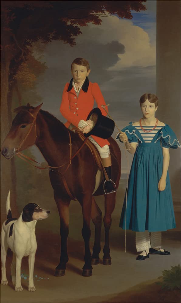 Robert Burnard 12x18 Black Modern Frame with Double Matted Museum Art Print - John Gubbins Newton and His Sister Mary Newton | Premium Wall Decor for Living Room, Office & Gift Giving