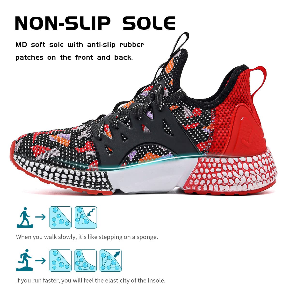 WETIKE Men's/Women's Breathable Mesh Slip-On Running Shoes - Lightweight Comfortable Sneakers for Walking, Jogging & Gym Workouts
