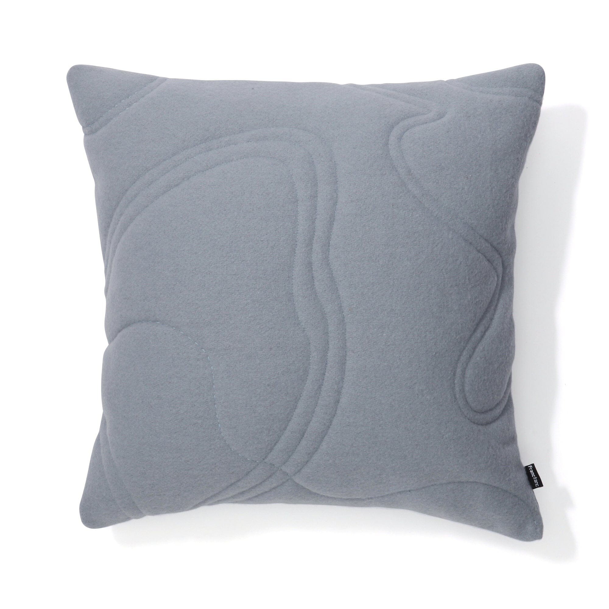 Soft Blue Felt Quilt Cushion Cover 45x45cm - Cozy Home Decor for Sofa, Bed, or Chair - Premium Quality & Washable Fabric