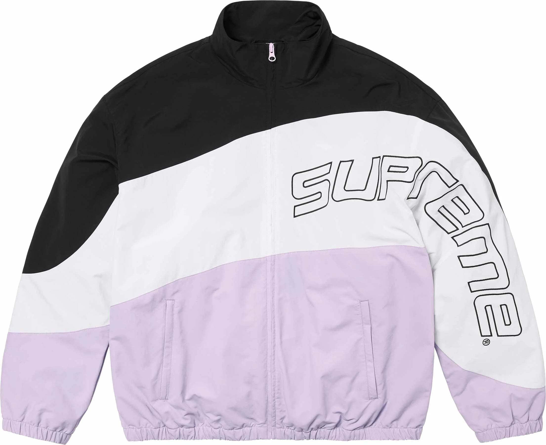 Supreme Curve Track Jacket - Purple Men's Running Jacket for Outdoor Sports & Streetwear Fashion