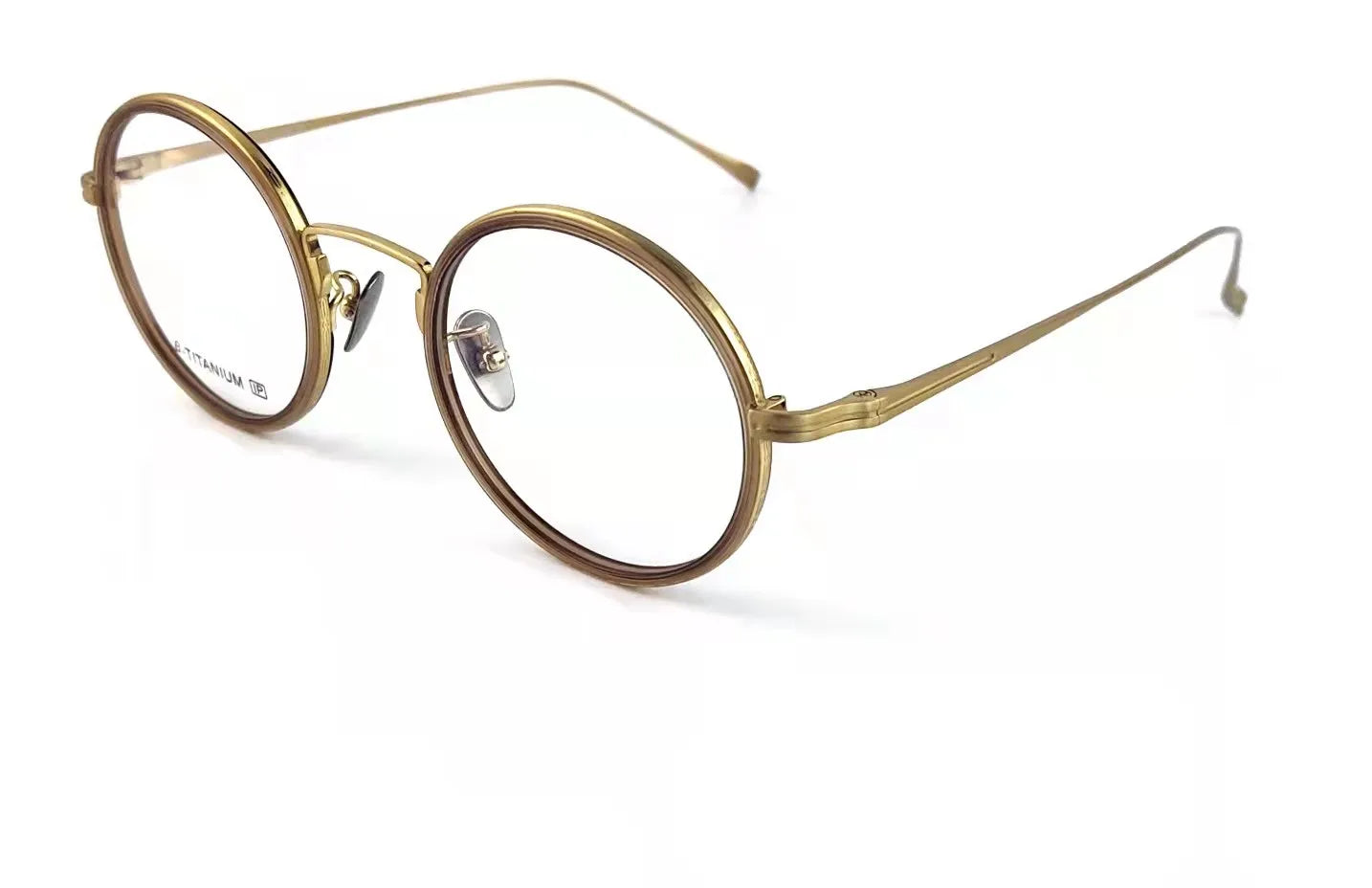 Aimee Unisex Full Rim Round Oval Titanium Eyeglasses 1061 - Lightweight & Durable Titanium Frame for Men & Women - Perfect for Reading, Work, and Everyday Fashion