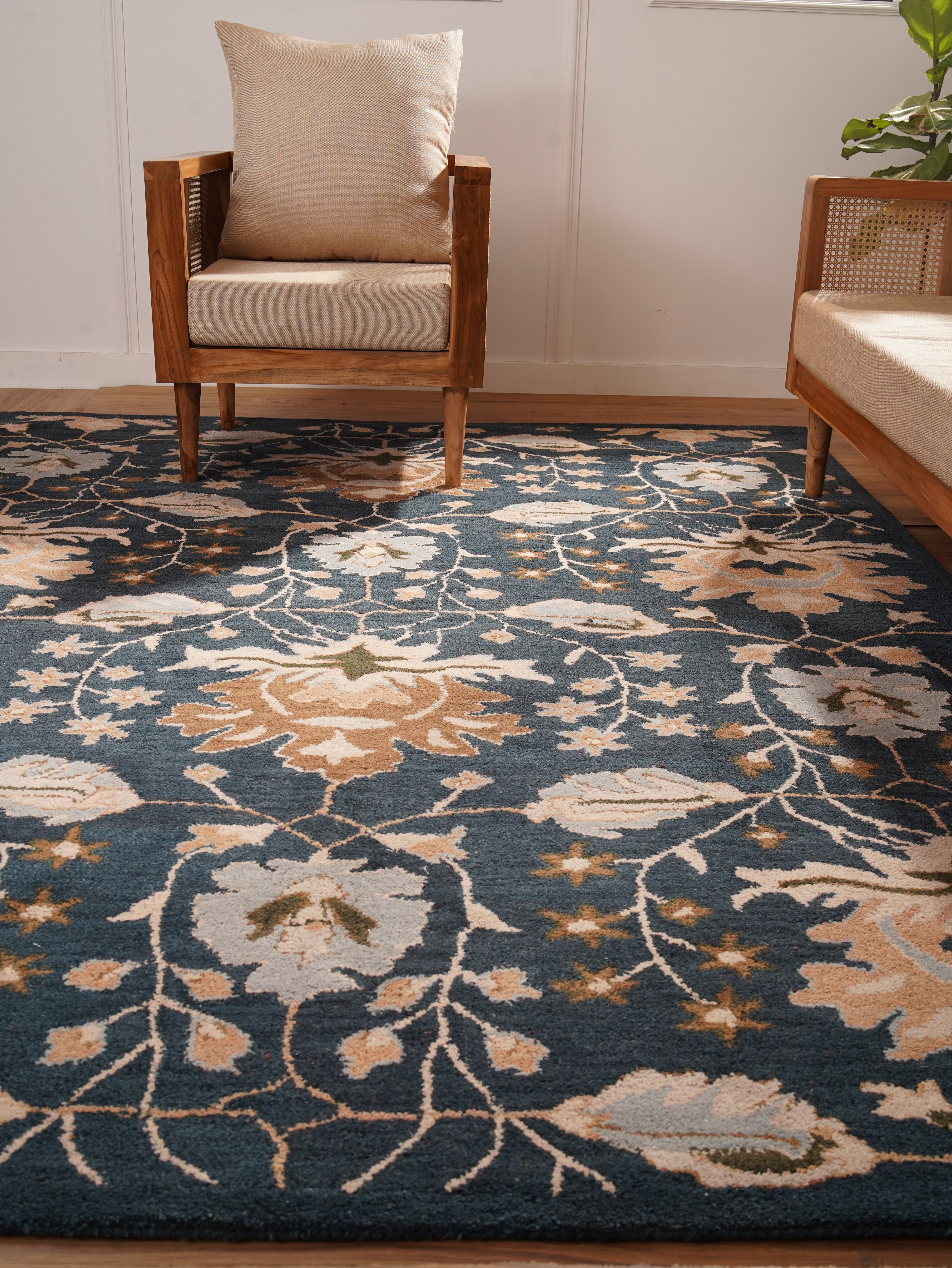 Jacob's Ladder Hand Tufted Wool Rug - Soft & Durable Non-Slip Area Rug for Living Room, Bedroom, Nursery | Perfect for Home Decor & Cozy Spaces