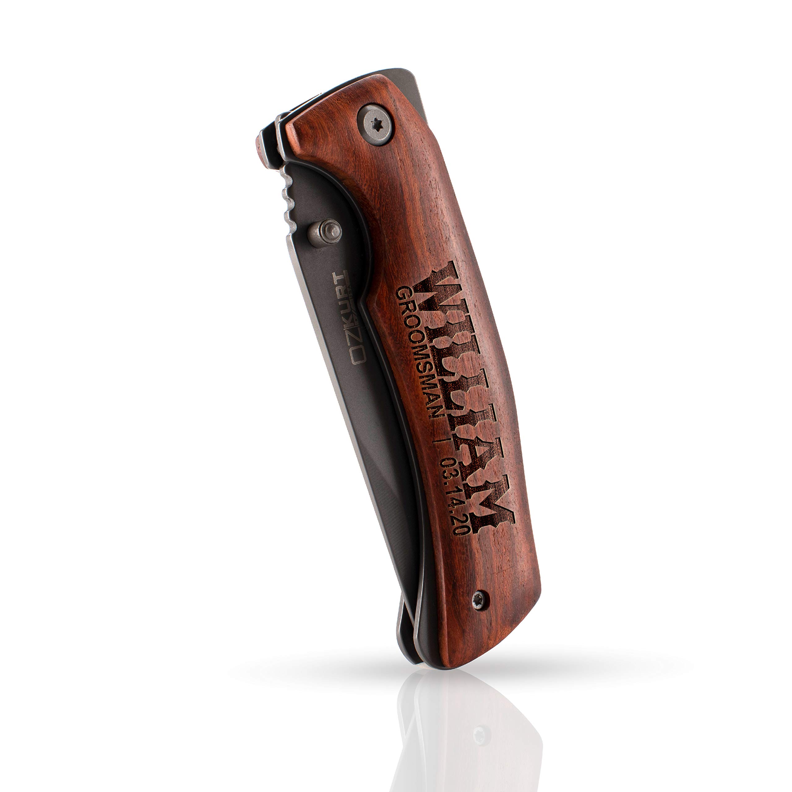 Personalized Pocket Knife Set of 10 - Custom Engraved Groomsmen Gifts with 20 Font Options - Wedding Party Favors for Groomsmen Proposals, Bachelor Parties & Outdoor Adventures