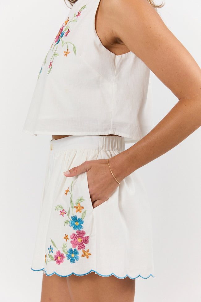 Ivory Embroidered Woven Flower Set - Elegant Home Decor for Living Room, Bedroom & Wedding Events