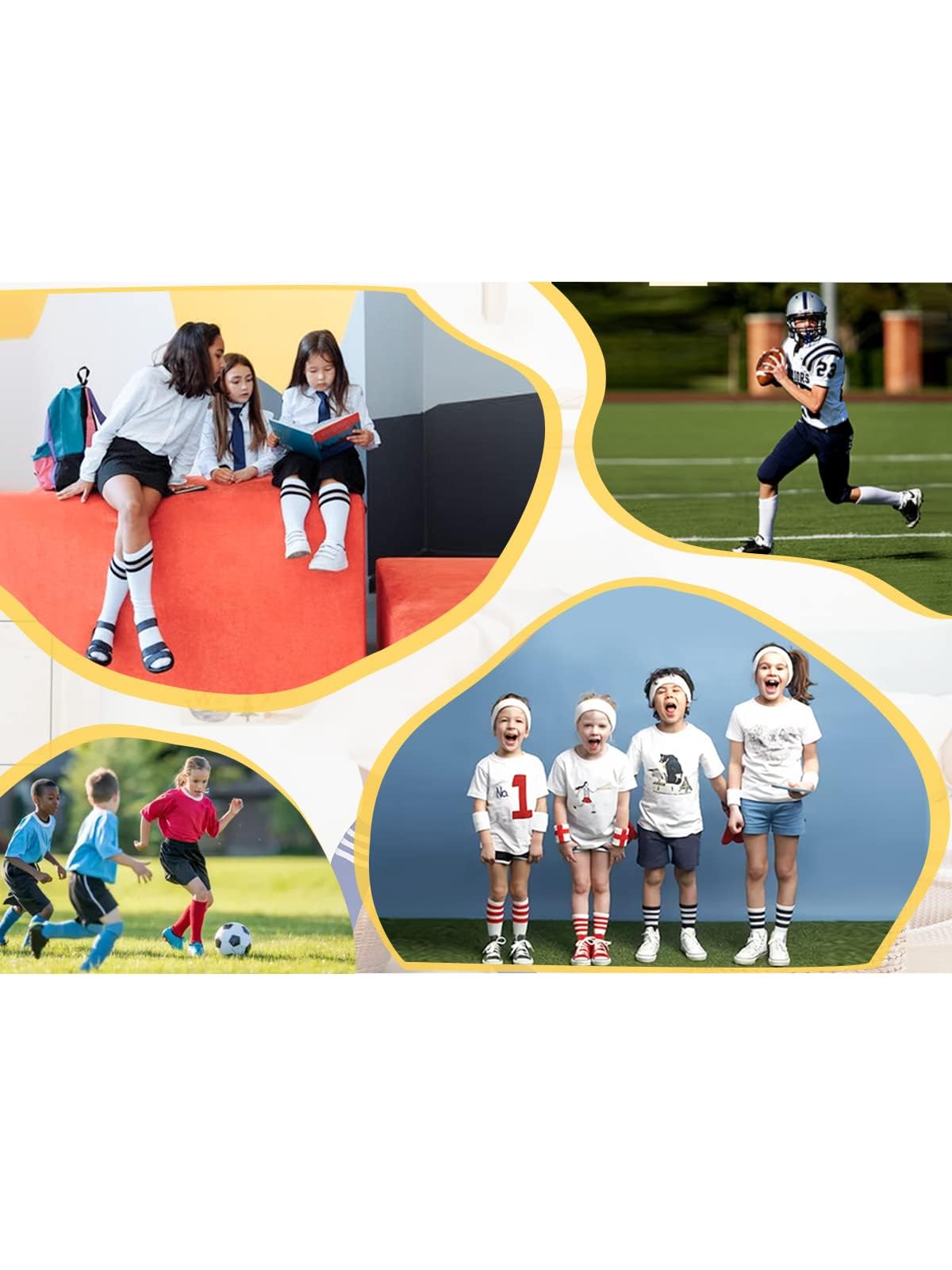 Century Star Kids Soccer Socks for Boys & Girls - Cotton Athletic Socks for Toddlers - Perfect for Soccer Practice, Sports Games & Daily Play