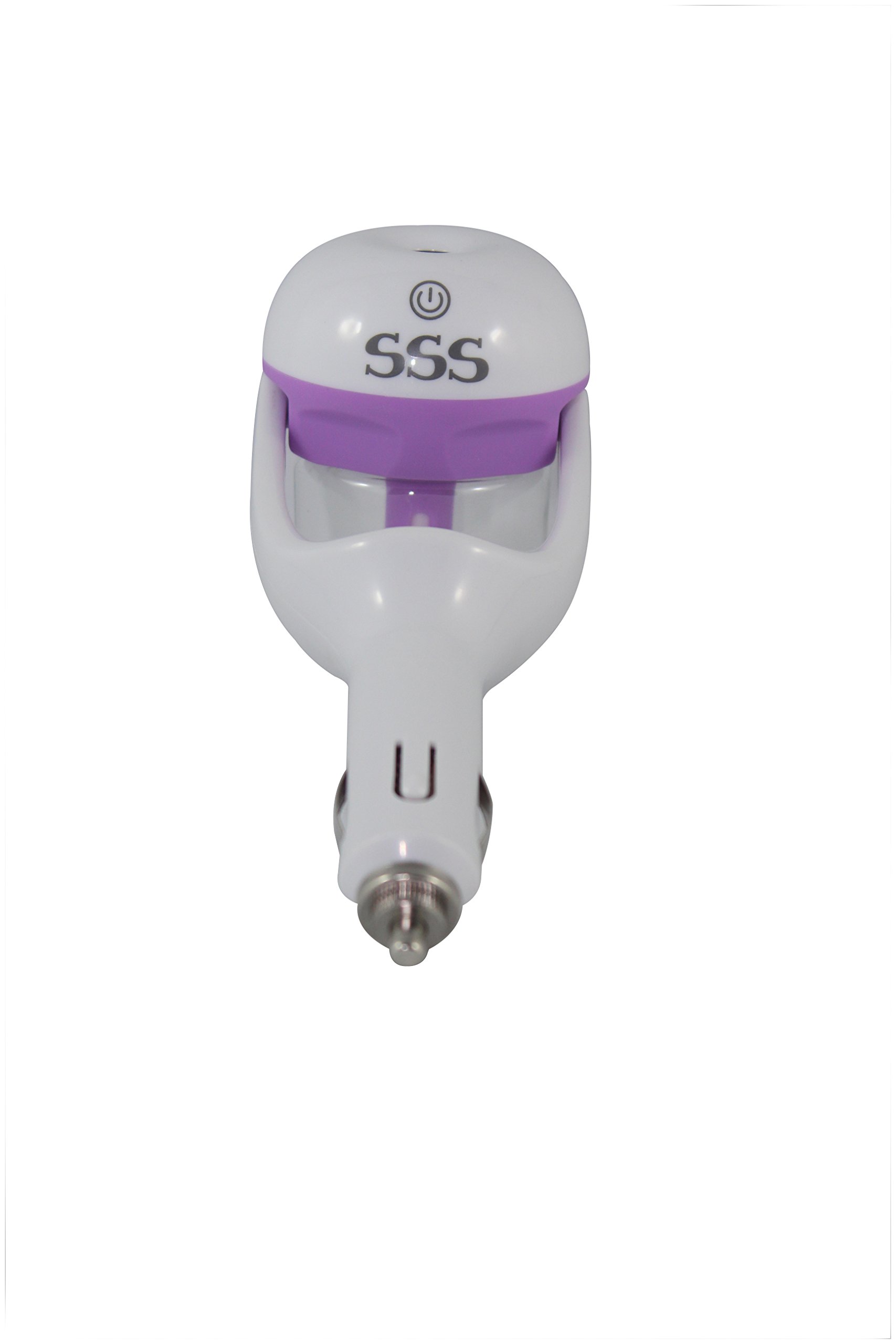 Premium Car Aroma Diffuser & Cool Mist Humidifier 2-in-1 - 12V Portable Essential Oil Diffuser for Cars, Travel & Office - Freshen Air & Boost Mood with Aromatherapy (Purple) | Perfect for Road Trips, Commuting & Workspace Relaxation