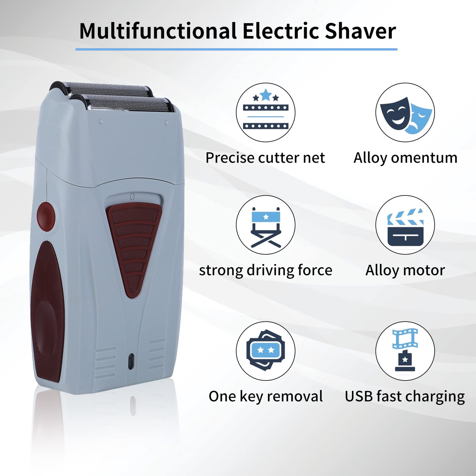 Professional Rechargeable Electric Hair Clipper & Trimmer for Men - Dual Razor Shaver with Reciprocating Blades for Precision Haircuts | Perfect for Home Grooming, Barber Shops & Travel Use