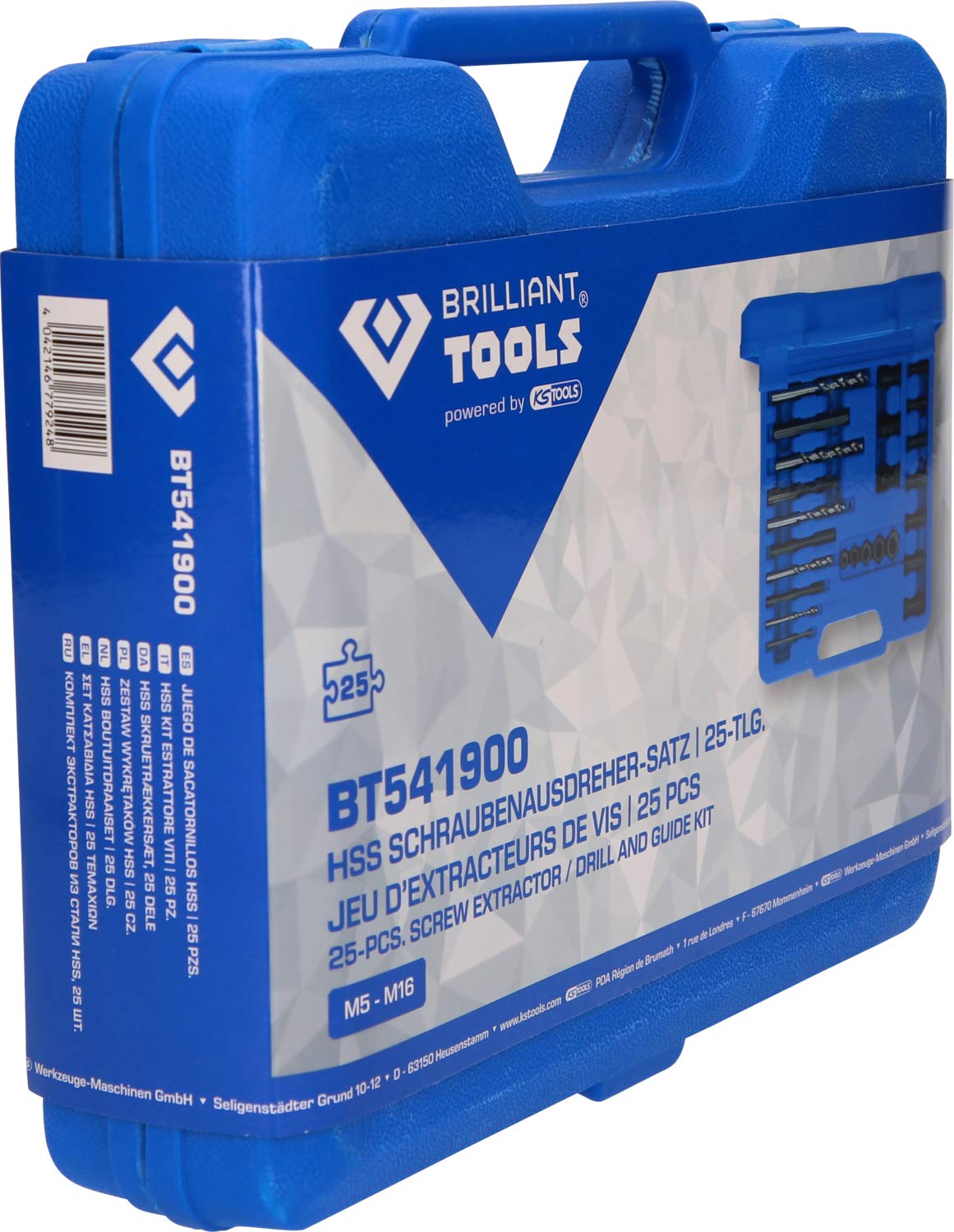 BT541900 Screw Extractor Set 25pcs - Easy Broken Bolt Removal for DIY & Auto Repair