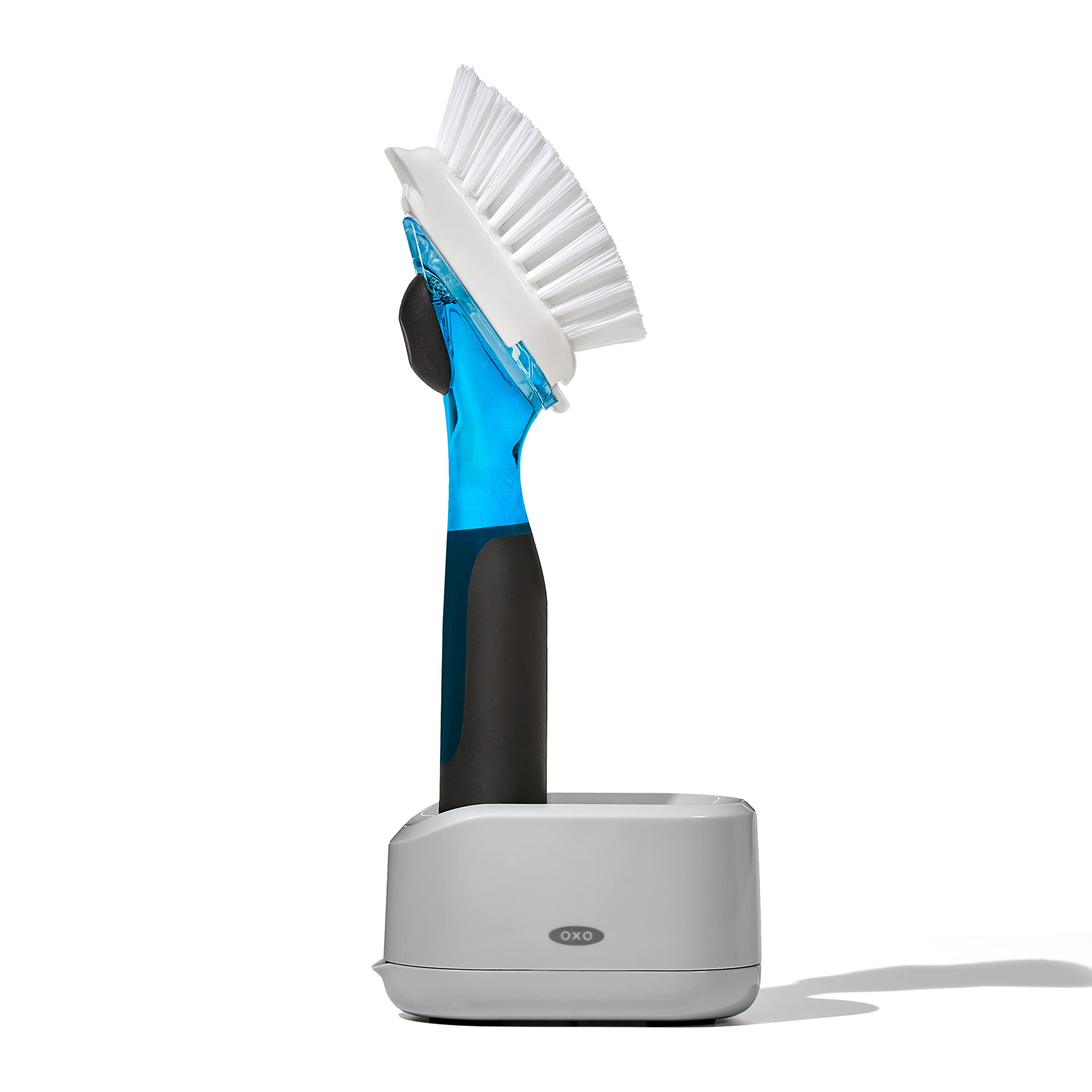 OXO Good Grips Soap Dispensing Dish Brush with Storage Holder - Kitchen Cleaning Brush for Dishes, Pots & Pans - Perfect for Sink, Countertop or Cabinet Organization