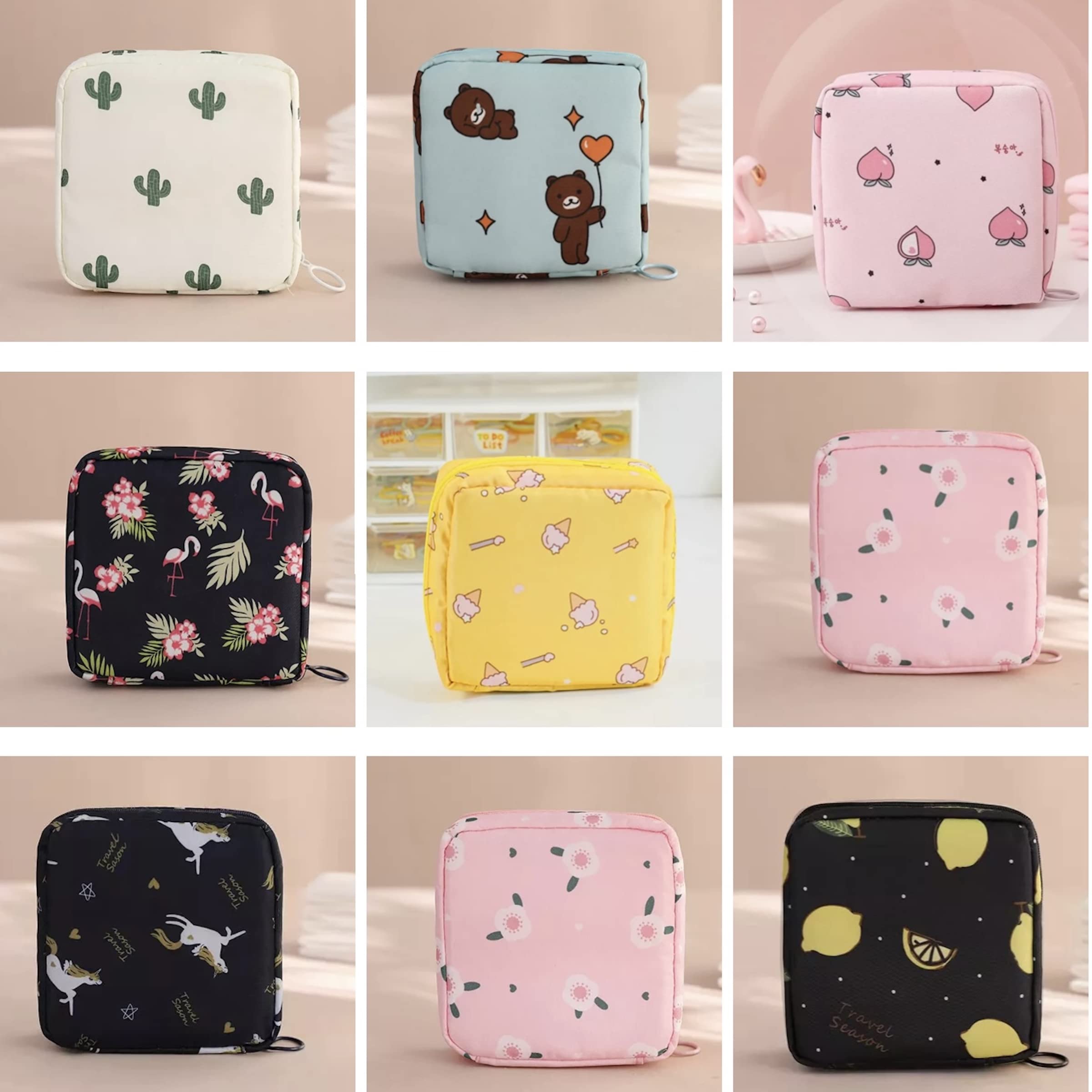 Eco-Friendly Reusable Sanitary Napkin Storage Bag for Women & Girls - Waterproof, Washable Nylon Pouch - Zero Waste Period Solution - Perfect for Travel, Gym, School & Daily Use
