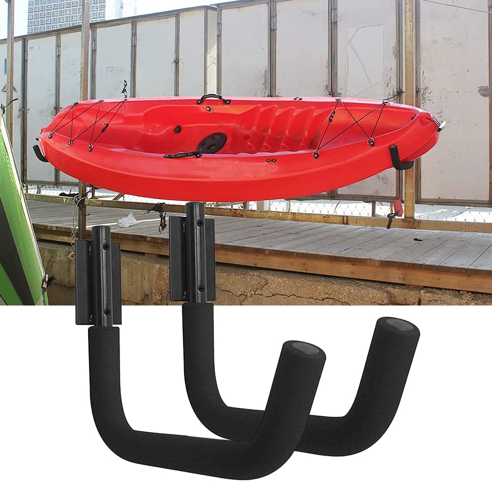 **Heavy Duty Kayak Storage Rack - Wall Mounted Kayak Hanger & Surfboard Holder for Garage, Shed, or Outdoor Use - Durable Kayak Accessories for Easy Storage**