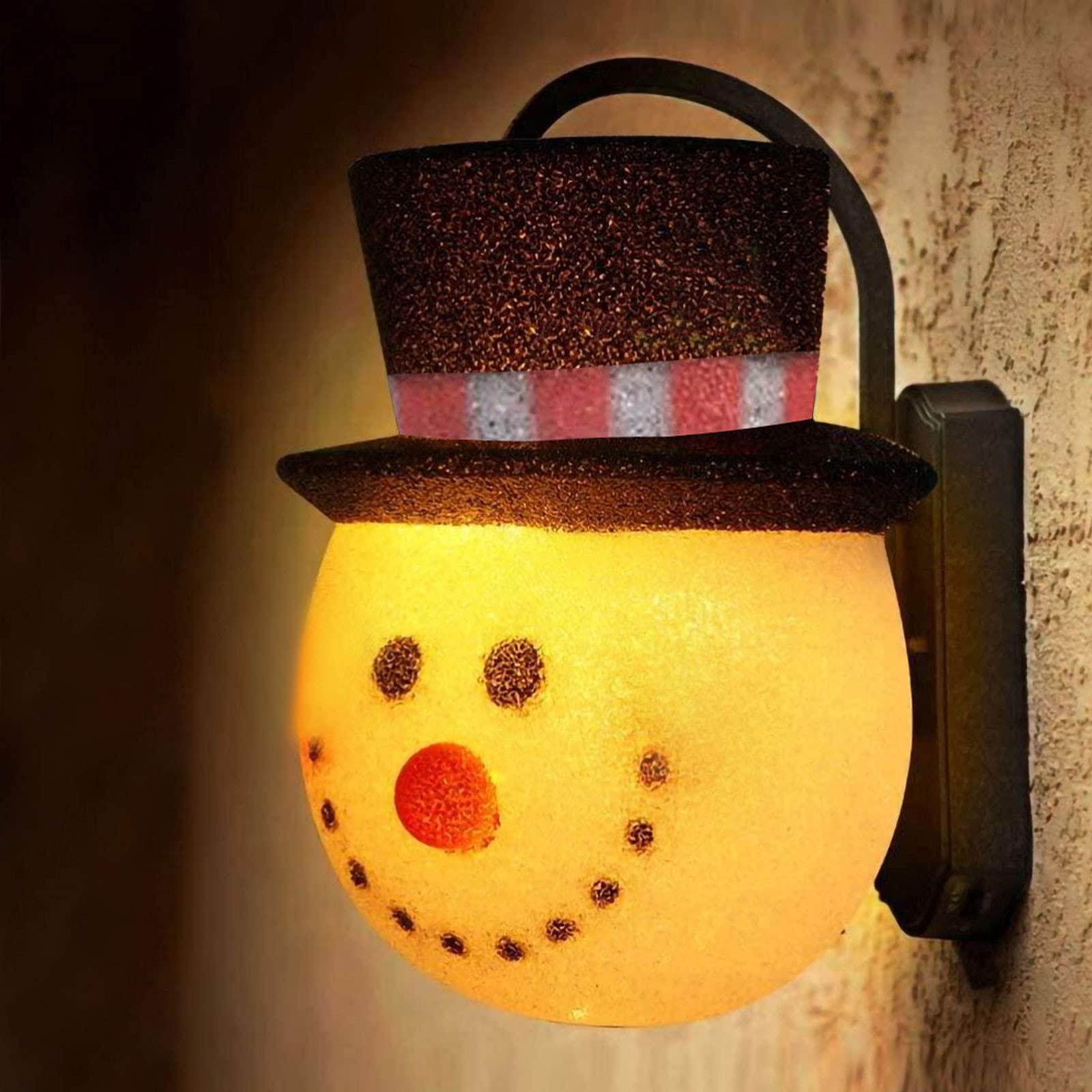 Snowman Christmas Porch Light Covers - Outdoor Holiday Decorations for Porch & Garage Lights - Fits Standard Outdoor Lighting - Festive Winter & Christmas Decor (Set of 1, Blue) - Perfect for Front Yard, House Exterior & Holiday Party Decorations