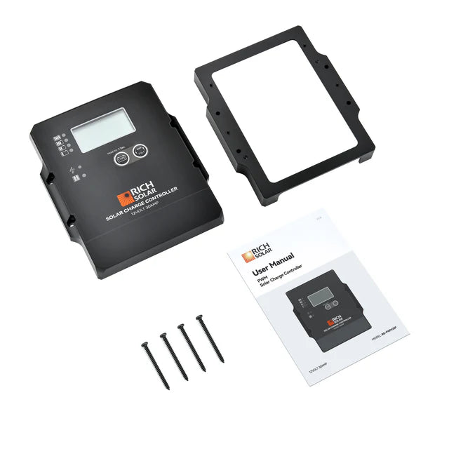 Rich Solar 30 Amp PWM Solar Charge Controller for RV, Boat, Off-Grid Power System - Waterproof & Efficient Solar Panel Regulator