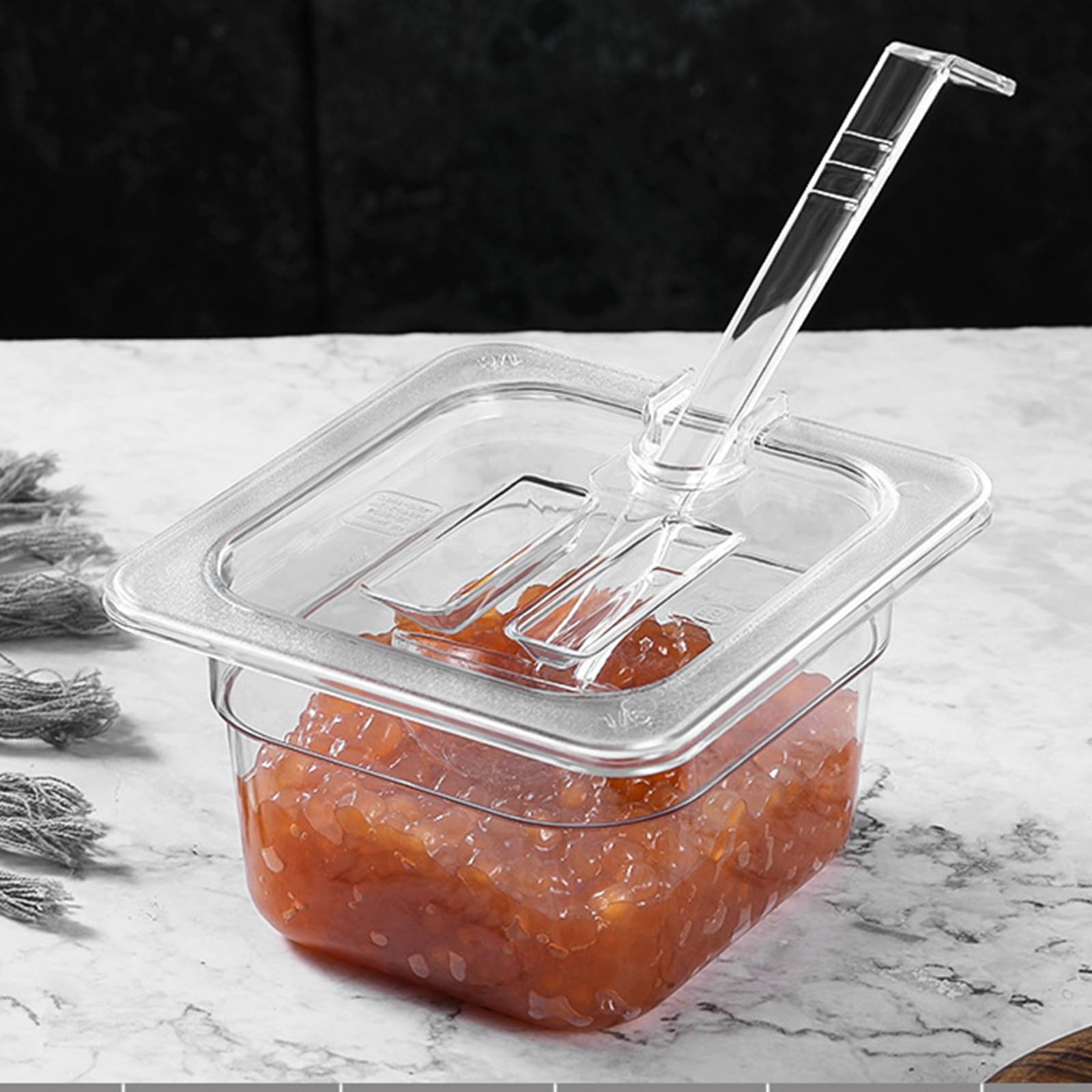 12 Pcs Clear Plastic Table Pan Lids - 1/6 Size Polycarbonate Food Pan Covers with Handle for Restaurant, Commercial Kitchen & Food Storage | Durable, BPA-Free Container Lids for Buffet, Catering & Food Prep
