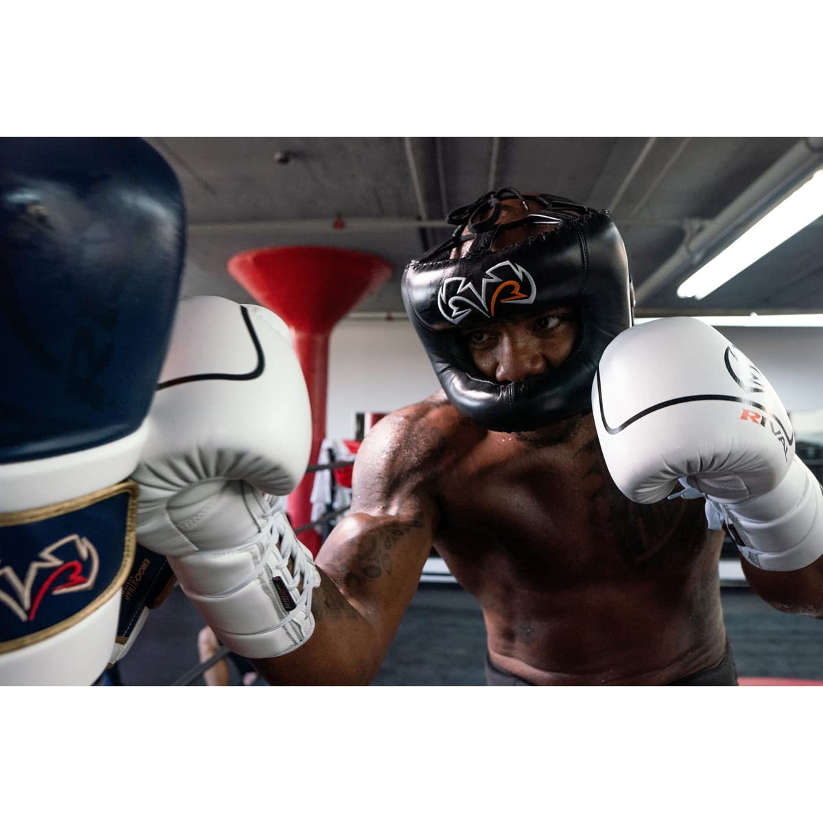 RIVAL RHGFS3 Boxing Headgear - Premium Leather Face-Saver Sparring Gear with Wide Eye Opening & Thermoplastic Frame | Perfect for Training, Sparring & Competition Protection