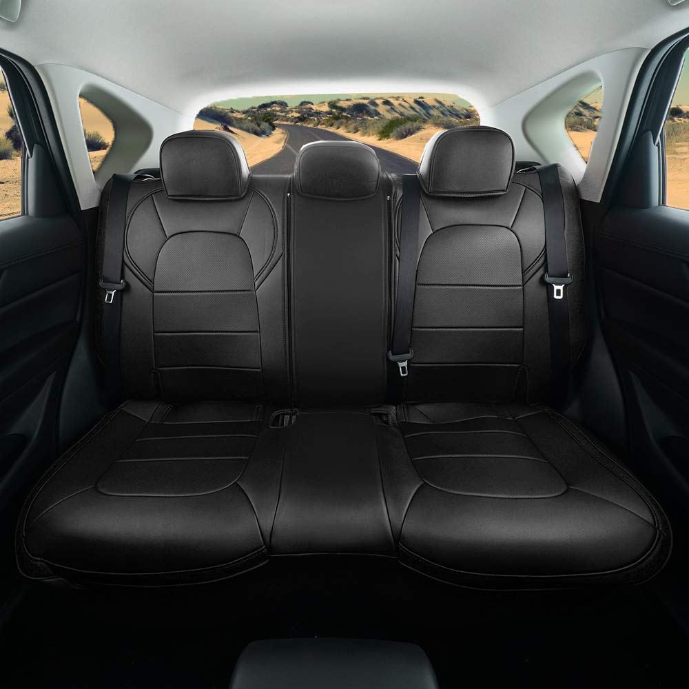 Premium Leatherette Car Seat Covers Full Set - Waterproof 4 Seat Covers, 4 Back Covers & 5 Headrest Covers for Mazda CX-5 (2017-2021 Models) | Perfect for Family Road Trips, Daily Commuting & Car Interior Protection