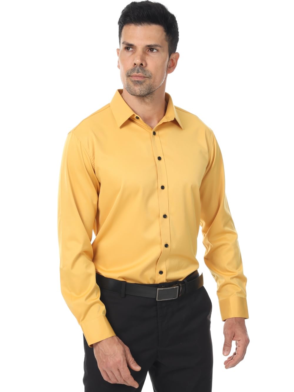 Men's Long Sleeve Dress Shirts - Stretch Wrinkle Free Button Down Shirt for Business, Wedding & Formal Wear - Regular Fit - Perfect for Office, Interviews and Special Occasions